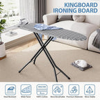 KINGBOARD Foldable Ironing Board Full Size, Iron and Ironing Board Set Standard - Image 6