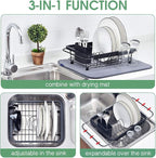 TOOLF Expandable Dish Drying Rack Over The Sink Adjustable Dish Rack in Sink Or - Image 2