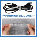 42 Pcs Silicone Cable Ties Reusable Cord Organizer Adjustable Data Cable Wraps - Image 3