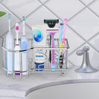 Simple Houseware Stainless Steel 6 Slots Toothbrush Holder Adhesive Wall - Image 6