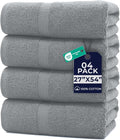 DAN RIVER Bath Towels Set of 4, 27 x 54 Inches, 100% Cotton, Larger & Lighter by DanRiver