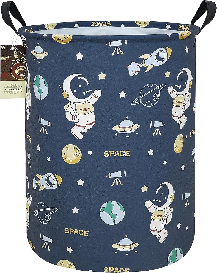 HUNRUNG Laundry Hamper, Large Canvas Fabric Lightweight Storage Basket Toy by HUNRUNG