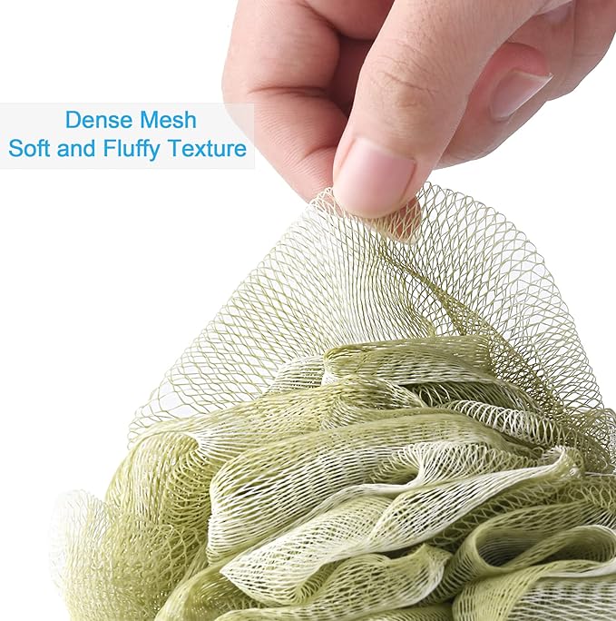 AmazerBath Loofah Sponge 60g/Piece, Exfoliating Bath Sponge Body Scrubber - Image 5