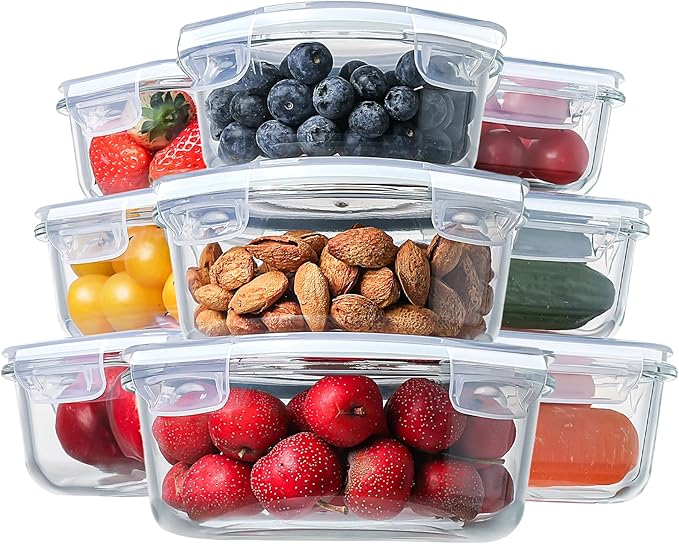 HOMBERKING Glass Food Storage Containers by HOMBERKING