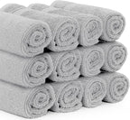 White Classic Luxury Cotton Washcloths 13x13 Inch - Image 3