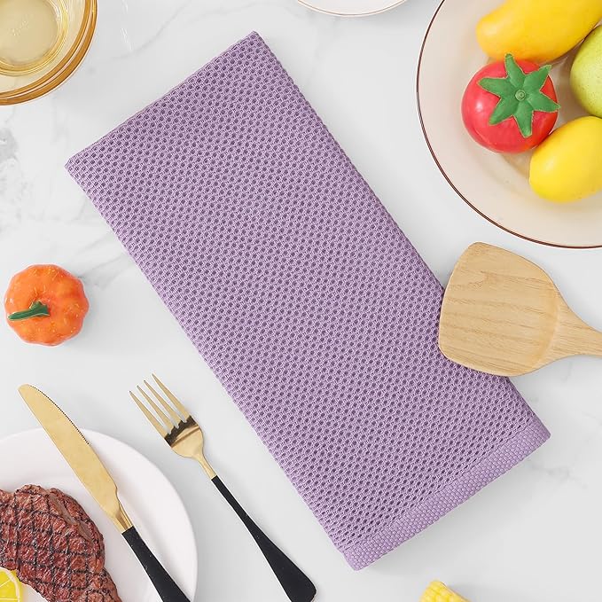 Homaxy 100% Cotton Waffle Weave Kitchen Dish Towels, Ultra Soft Absorbent Quick - Image 7