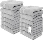 White Classic Luxury Cotton Washcloths 13x13 Inch by WhiteClassic