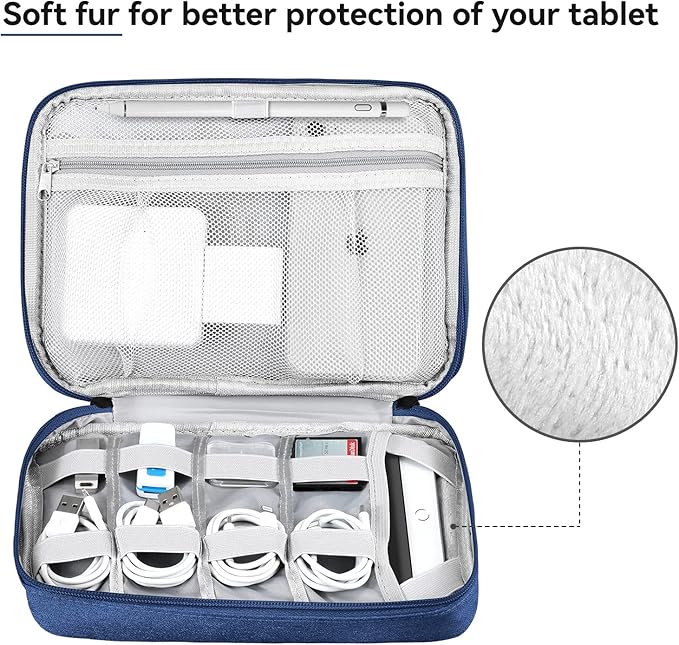 DDgro Electronic Cable Organizer Bag, Large Travel Cord Storage Case - Image 3