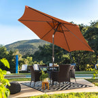 Blissun 7.5 ft Patio Umbrella, Yard Umbrella, Outdoor Market Umbrella with Push Button Tilt Crank, Rust - Image 7