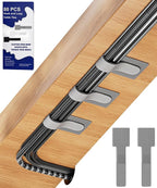 80PCS Hook and Loop Cable Ties, Hook and Loop Cable Straps, Under Desk Cable by BTPIEL