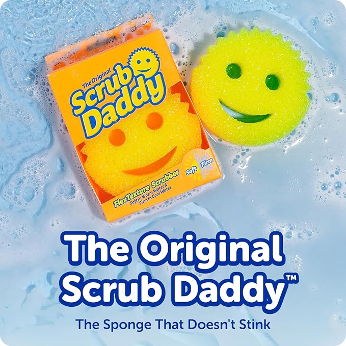 Scrub Daddy 6 Kitchen Sponges & 1 Daddy Caddy Dish Sponge Holder - Image 2