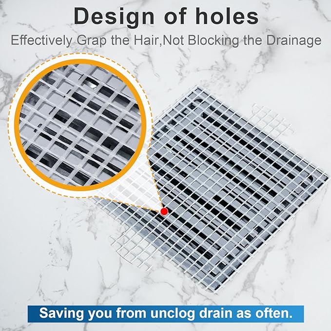 INVIHUG, 25 Pack, Disposable Shower Drain Hair Catcher Mesh Stickers, - Image 6