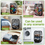 BATTOO Deluxe Strong Mesh Pop up Laundry Hamper Basket - Image 7