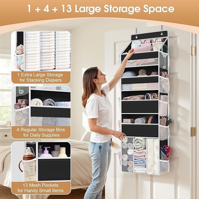 WISELIFE 5-Tier Over the Door Organizer - Image 4