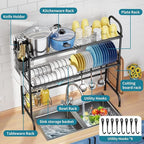 HOWDIA 3-Tier Over The Sink Dish Drying Rack, Stainless Steel Dish Rack - Image 5