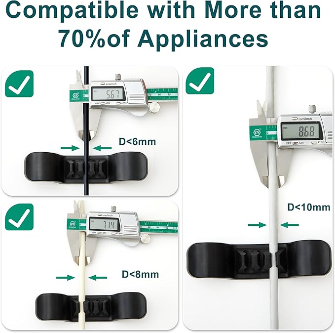 Cord Organizer for Appliance Stick On- Kitchen Appliances Cord Winder, - Image 7