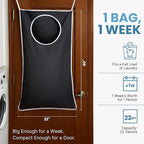 Hanging Laundry Hamper Bag XL 40x22", Space Saving over the Door Storage Bags - Image 2