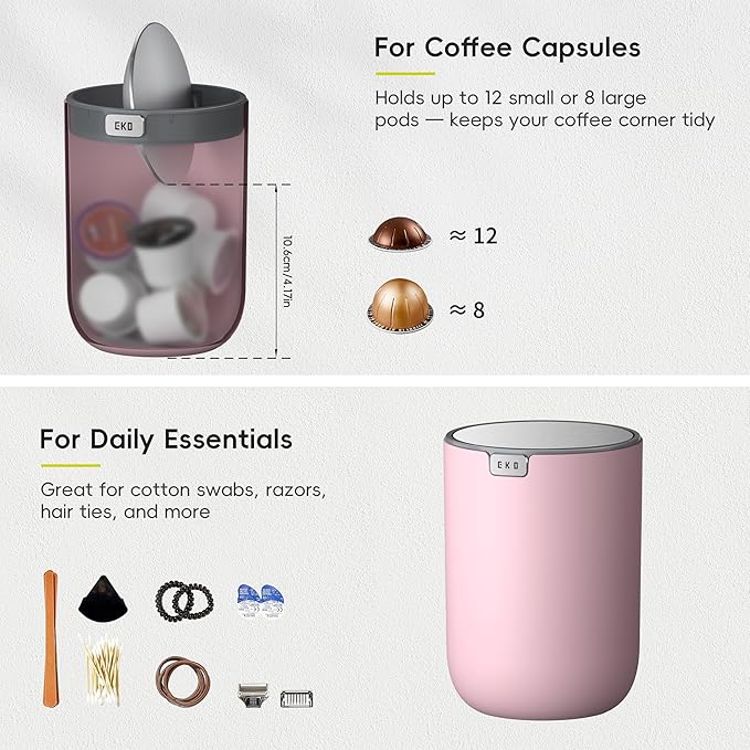 EKO Fandy 0.4 Gal/1.5L Mini Tabletop Trash Bin - Image 2