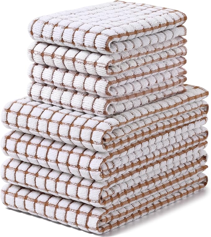 Homaxy Kitchen Towels and Dishcloths Set, 16 x 25 and 12 x 12 Inches, Super by Homaxy
