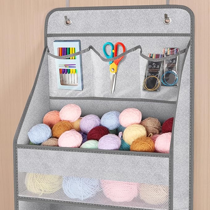 Univivi 6-Shelf Over Door Hanging Organizer Fabric Baby Door Storage - Image 4
