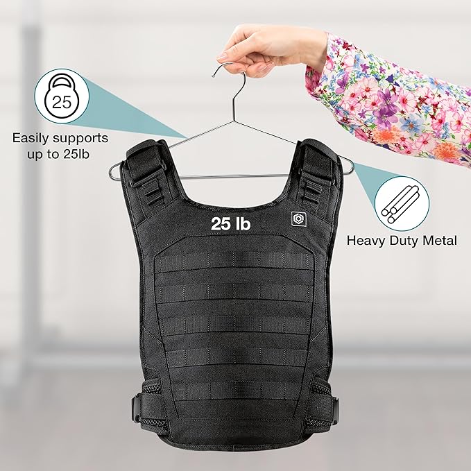 Heavy Duty Metal Hangers with Unique Hook Design Durable & Sturdy Coat Hangers - Image 2