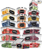 Skroam 36 Pack Food Storage Containers, Plastic BPA-Free Meal Prep Container by Skroam