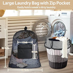 OTraki Mesh Laundry Bags 36 x 28 Inch Extra Large Travel Laundry Bag Backpack - Image 6