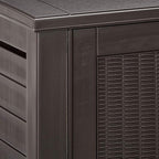 Rubbermaid Decorative Outdoor Storage Cabinet (123 Gal) Weather Resistant Dark Brown Organization for Home/Backyard/Pool Chemicals/Toys/Garden Tools/Porch/Patio Cushions - Image 6