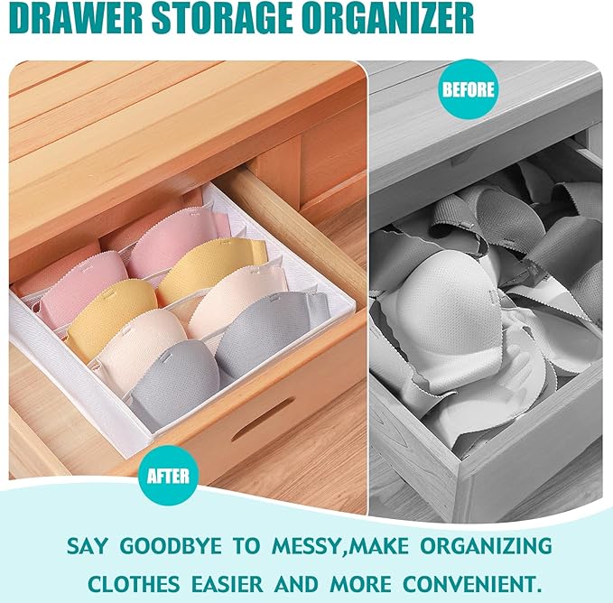Drawer under Cabinet Clothes Organizer 5 Cell Foldable Storage Cubes Underwear - Image 3