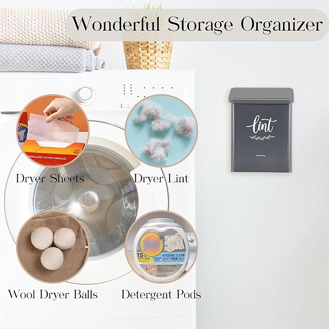 PERFNIQUE Magnetic Lint Bin for Laundry Room - Image 4