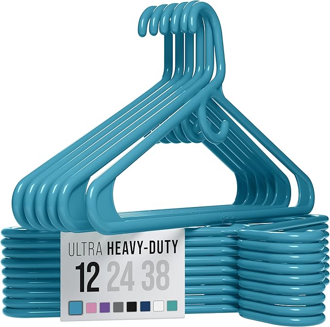 NEATERIZE Ultra Heavy Duty Plastic Clothes Hangers by Neaterize