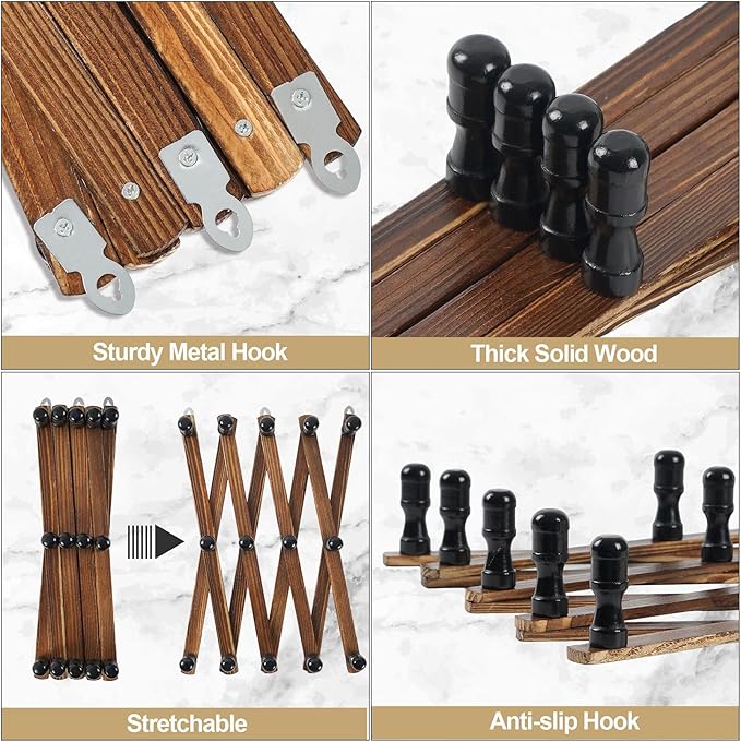 WGFKVAS 2 Pack Accordion Hat Rack - Image 7