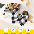 Homaxy 100% Cotton Waffle Weave Check Plaid Kitchen Towels, 20 x 28 Inches - Image 4
