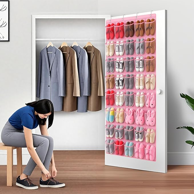 40-Pocket Over the Door Shoe Organizer - Image 3