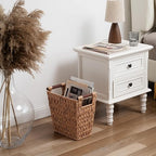 GRANNY SAYS Bathroom Wastebasket, Caramel Orange Woven Trash Can - Image 8