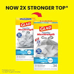 Glad Kitchen Trash Bags, 13 Gallon, Fresh Clean | ForceFlex MaxStrength | Tall - Image 4
