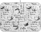 Coffee Cups Print Dish Drying Mat by BOENLE-WELCOMEYOURCOMING