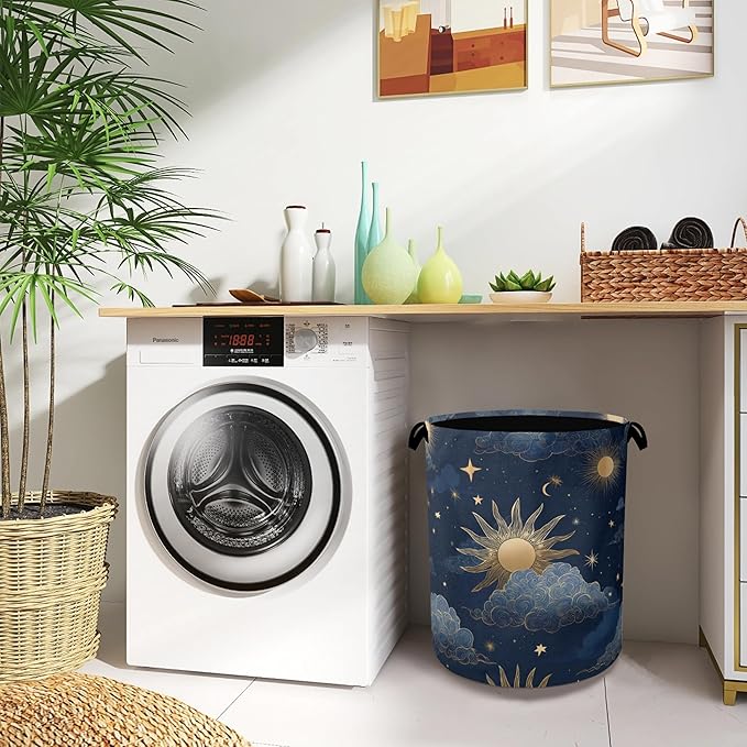 Sun Moon Stars Laundry Basket, Oxford Cloth Laundry Hamper - Image 8