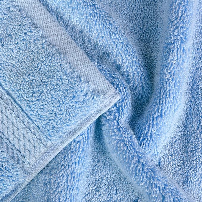 SUPERIOR Egyptian Cotton Pile 8 Piece Towel Set, Includes 2 Bath, 2 Hand - Image 6