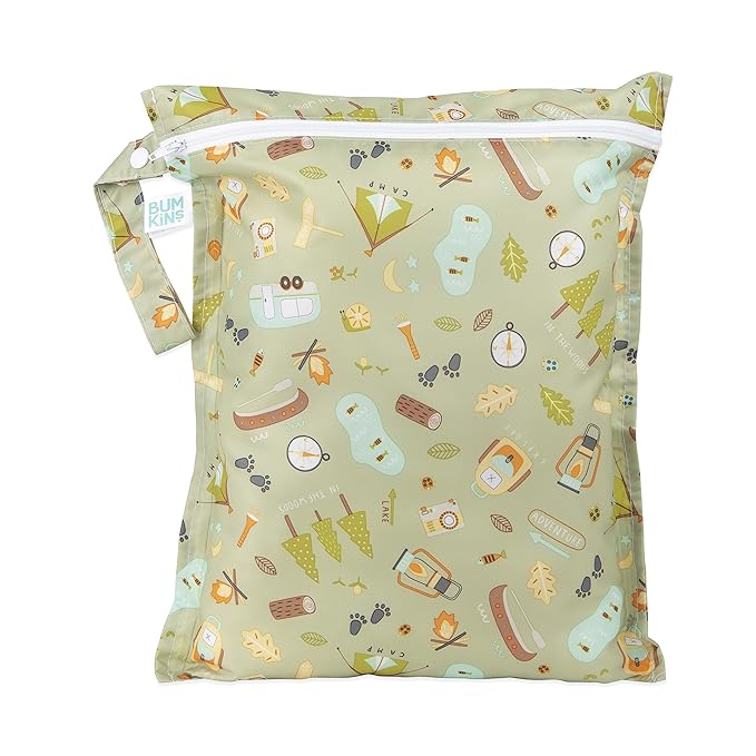 Bumkins Waterproof Wet Bag for Baby, Swim Suit, Cloth Diapers, Pump Parts by Bumkins