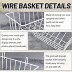 3PCS Wire Baskets, Metal Wire Storage Basket, Wall Hanging Bin and Display - Image 3