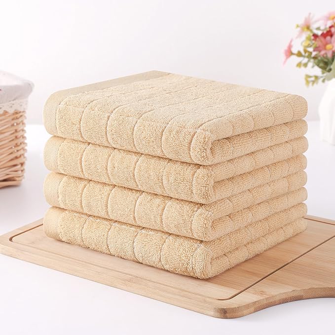 Homaxy 100% Cotton Terry Kitchen Towels, Checkered Designed, Soft and Super - Image 8