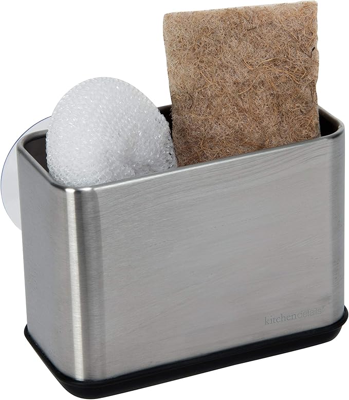 Kitchen Details Cup Sponge Holder/Basket, Space-Saving, in Stainless Steel - Image 6