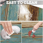 MCALK Teal Dish Drying Mat for Kitchen Counter, Wood Pattern Dish Drying Pad - Image 4