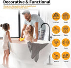 HOMERHYME Hand Towels for Bathroom, 24 Pack 25''*15'' Microfiber Grey Bath Hand - Image 6