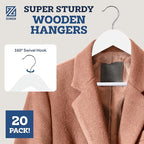 ZOBER White Wooden Hangers - Image 2