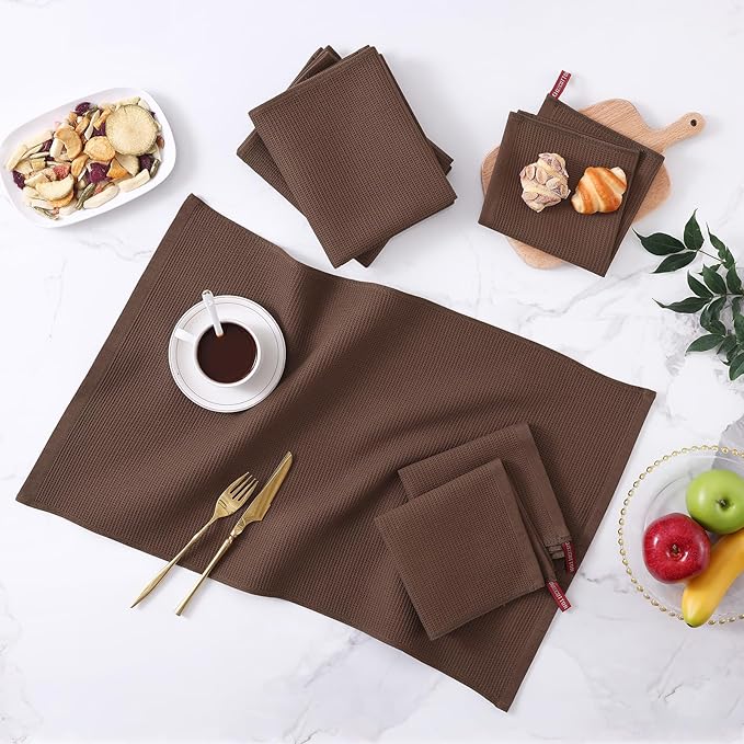 Homaxy 100% Cotton Kitchen Towels and Dishcloths Set - Image 2