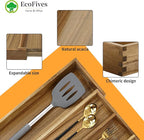 Luxury Acacia Silverware Organizer -Kitchen Drawer Organizer - Image 5