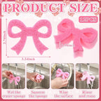 Tioncy 12 Pack Pink Bow Kitchen Sponges Bulk Pink Coquette Dual Sided - Image 3