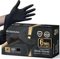 FifthPulse 6 Mil Black Nitrile Gloves, Heavy Duty Mechanic and Food Grade Glove by FifthPulse